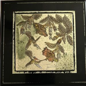 Elegant Floral and Hummingbird Jewelry Music Box